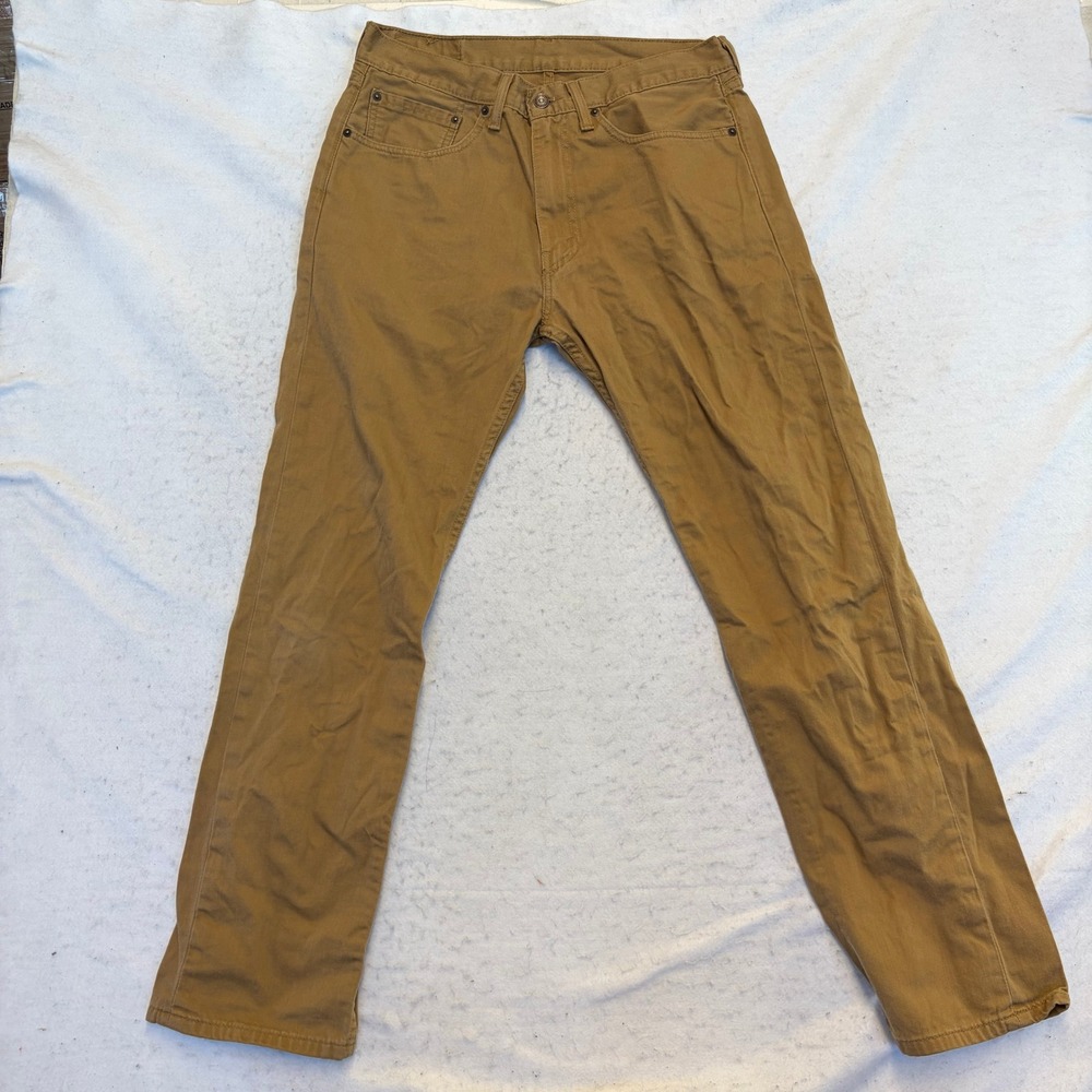 Levi's 505 Jeans Mens 34x32 Brown Regular Fit Straight Leg Cotton